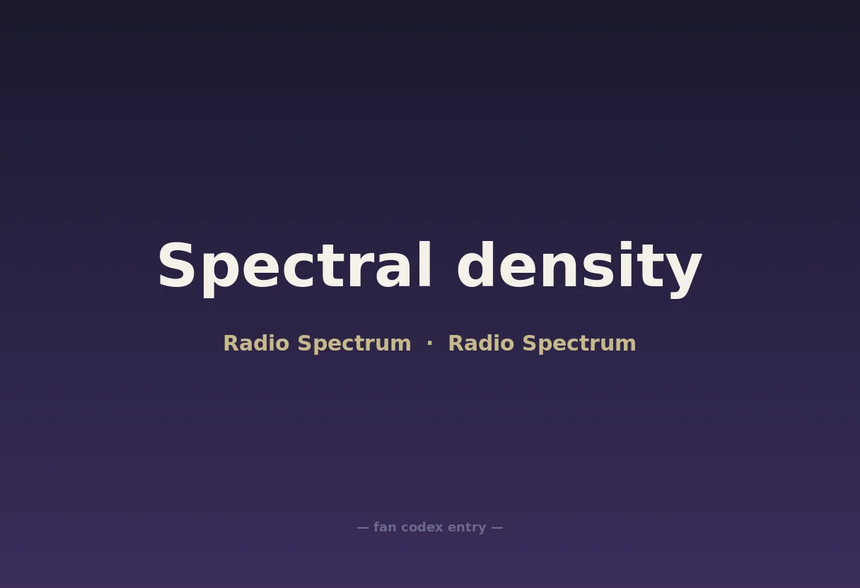 Spectral density
