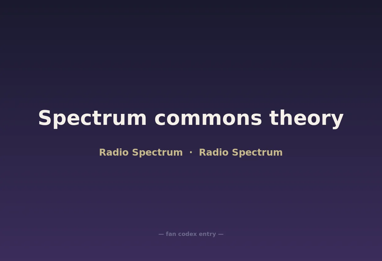 Spectrum commons theory