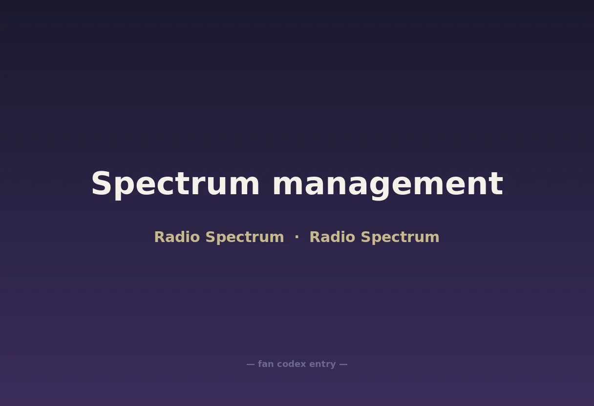 Spectrum management