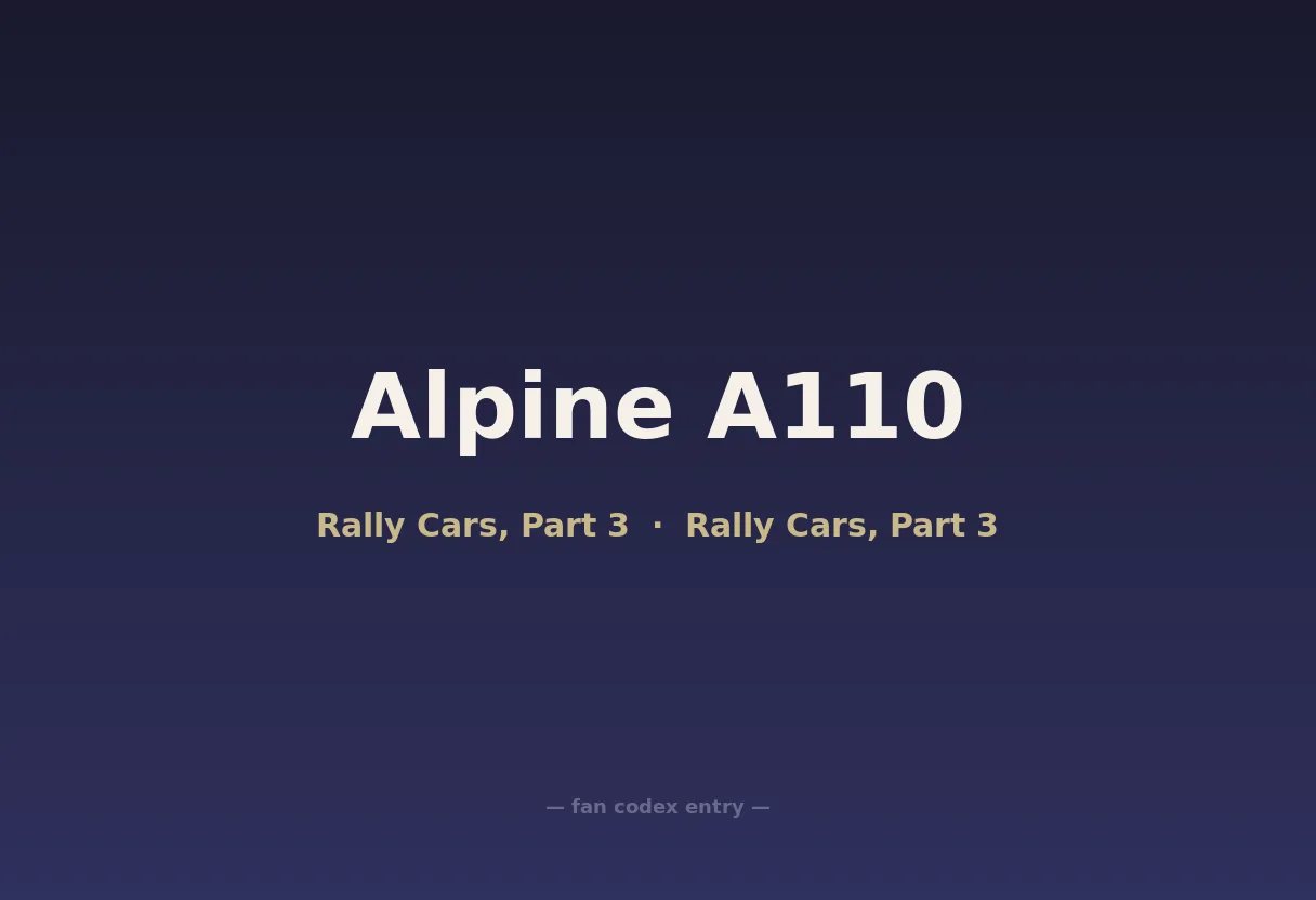 Alpine A110
