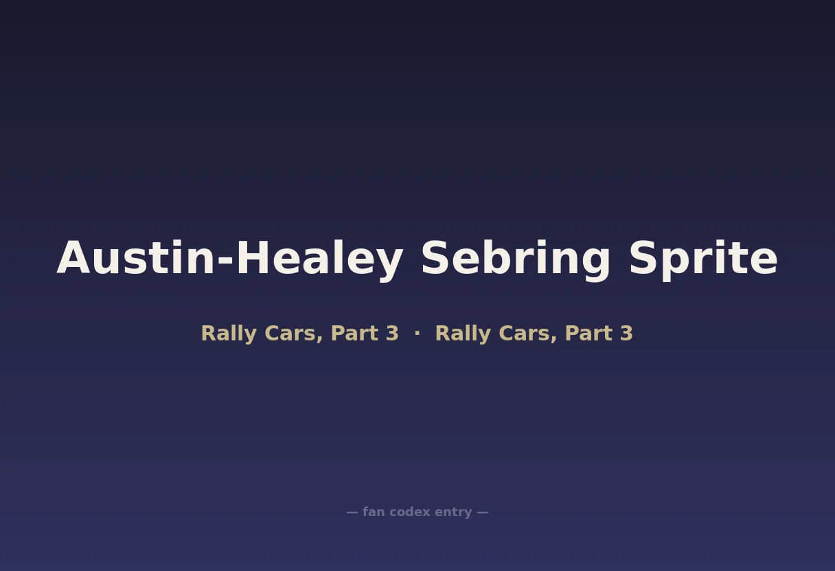 Austin-Healey Sebring Sprite
