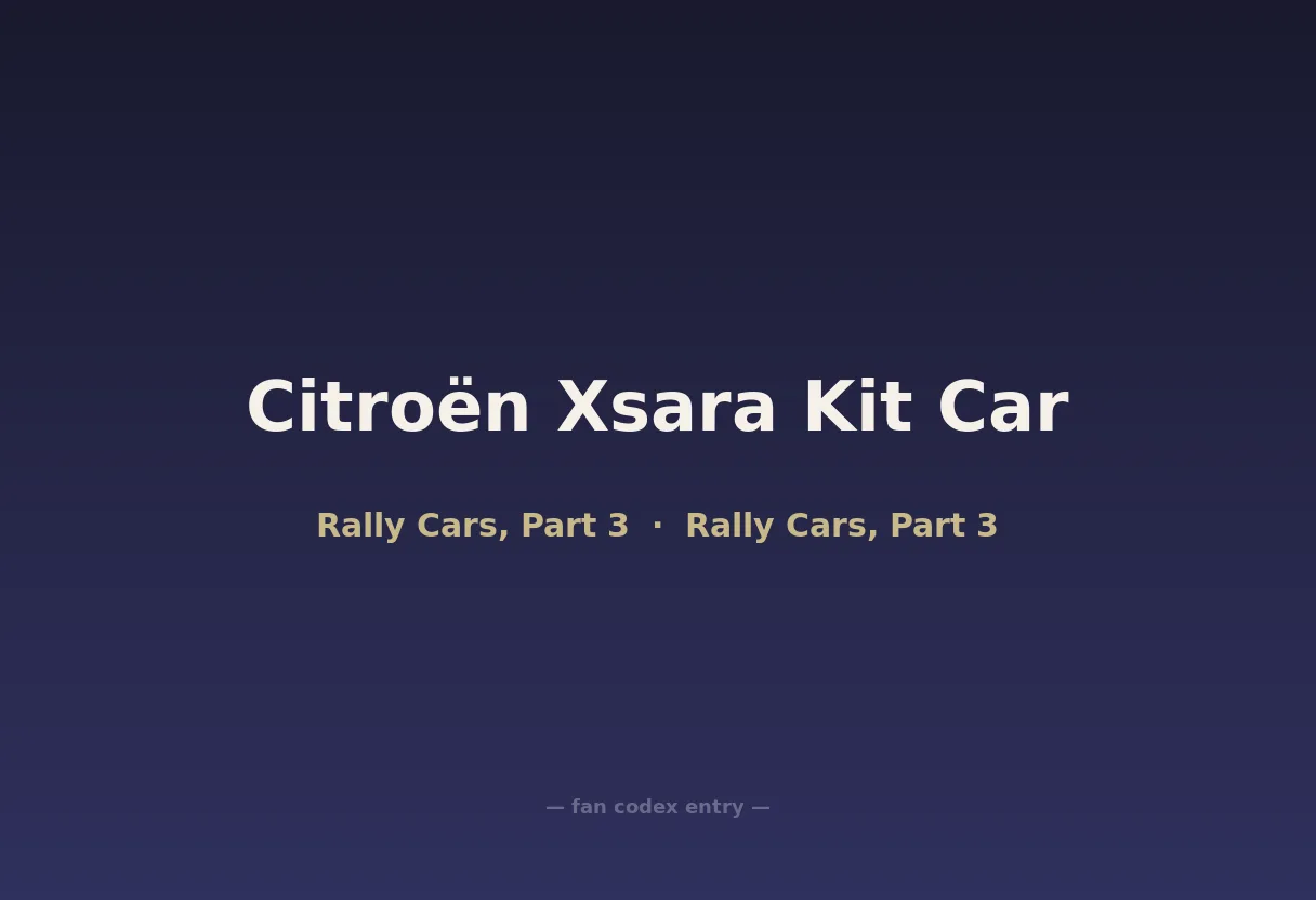 Citroën Xsara Kit Car