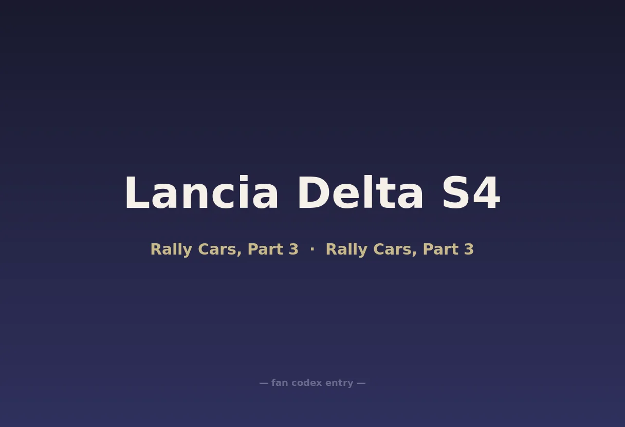 Lancia Delta S4