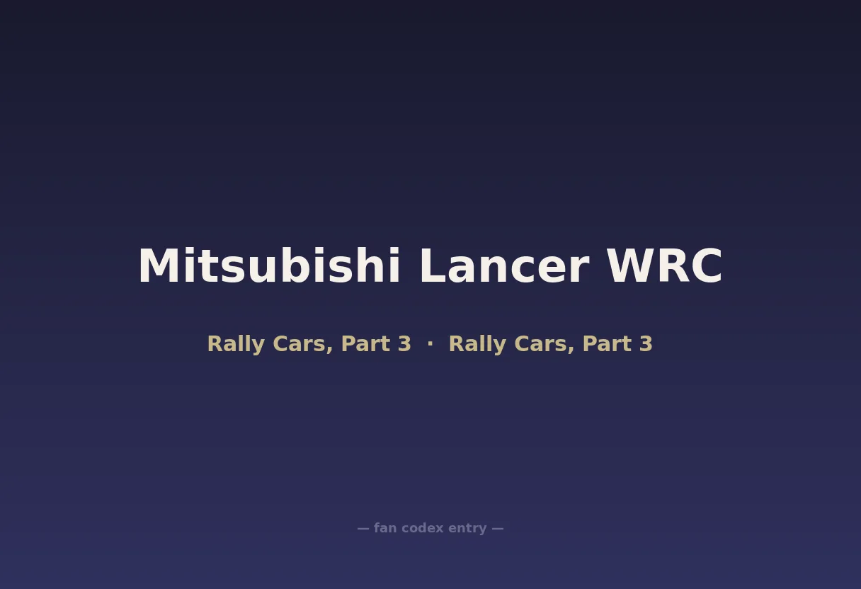 Mitsubishi Lancer WRC