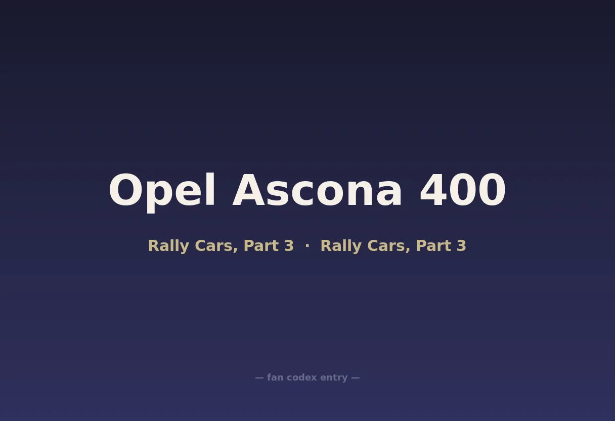 Opel Ascona 400