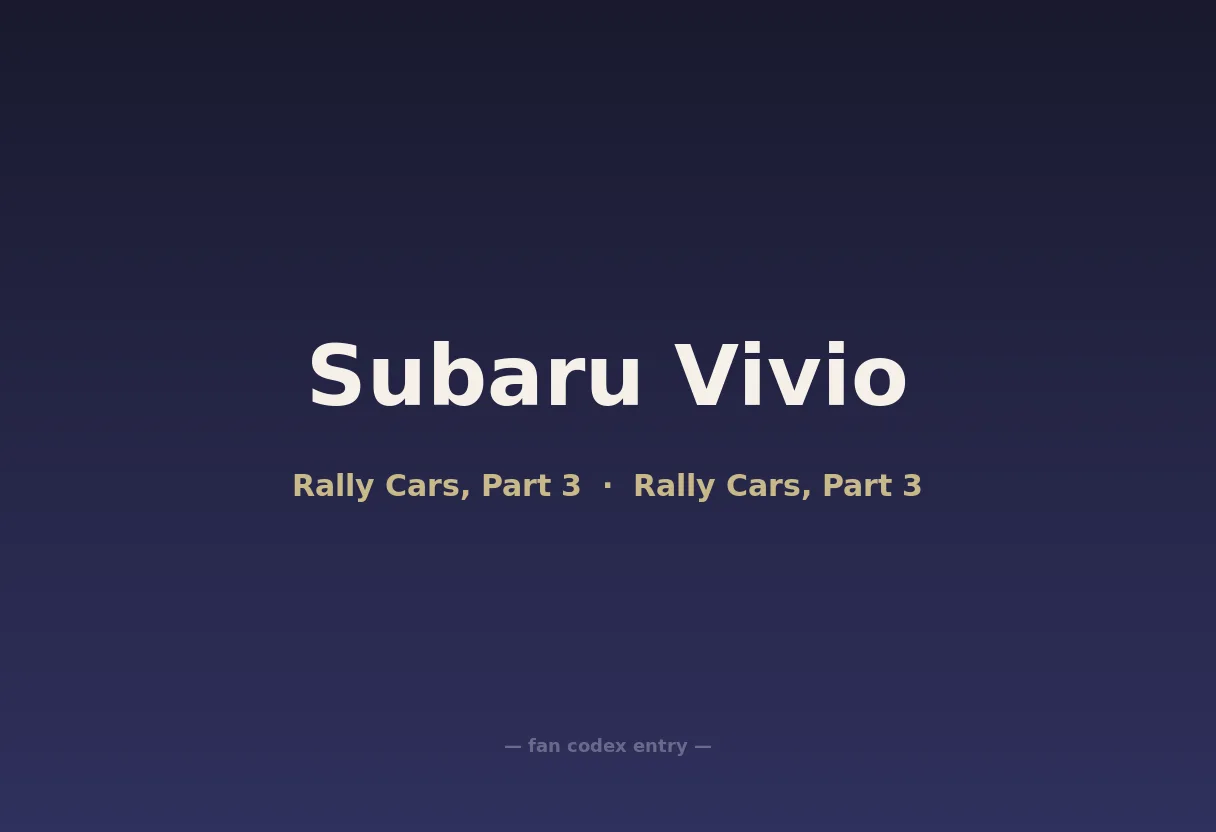 Subaru Vivio