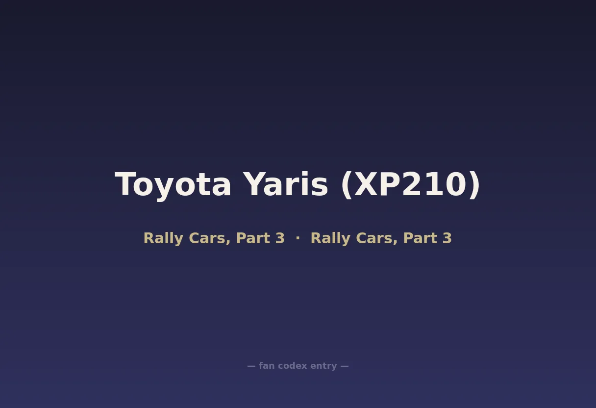 Toyota Yaris (XP210)
