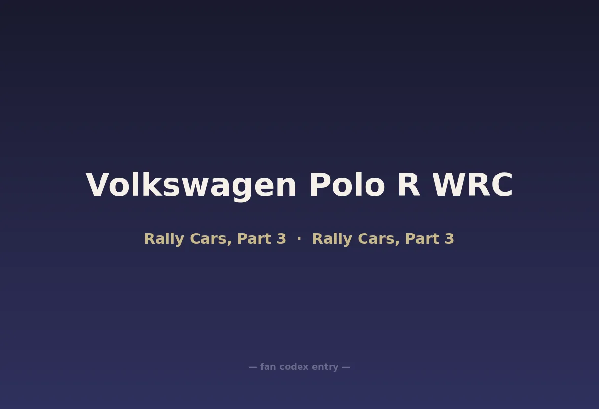 Volkswagen Polo R WRC
