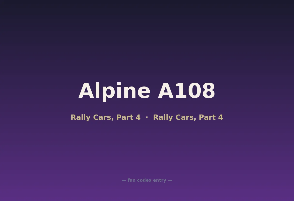 Alpine A108