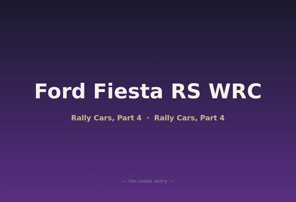 Ford Fiesta RS WRC