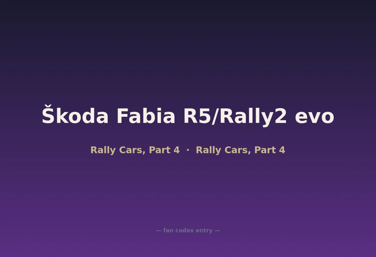 Škoda Fabia R5/Rally2 evo