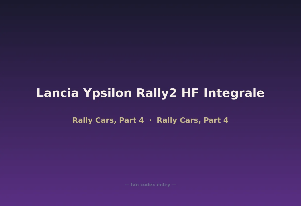 Lancia Ypsilon Rally2 HF Integrale