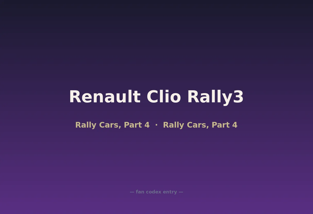 Renault Clio Rally3