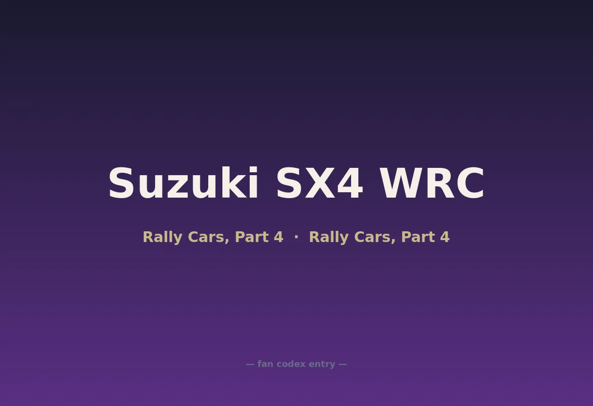 Suzuki SX4 WRC