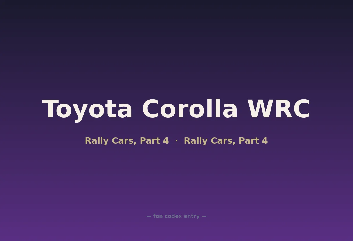Toyota Corolla WRC