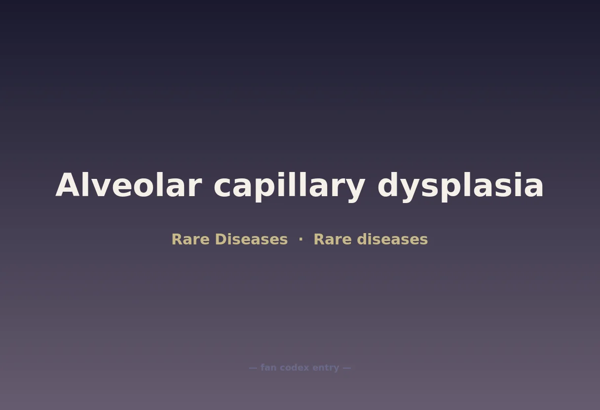 Alveolar capillary dysplasia