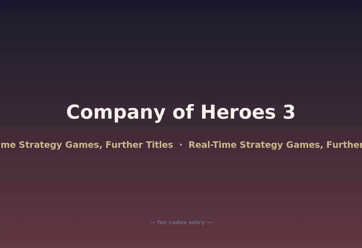 Company of Heroes 3