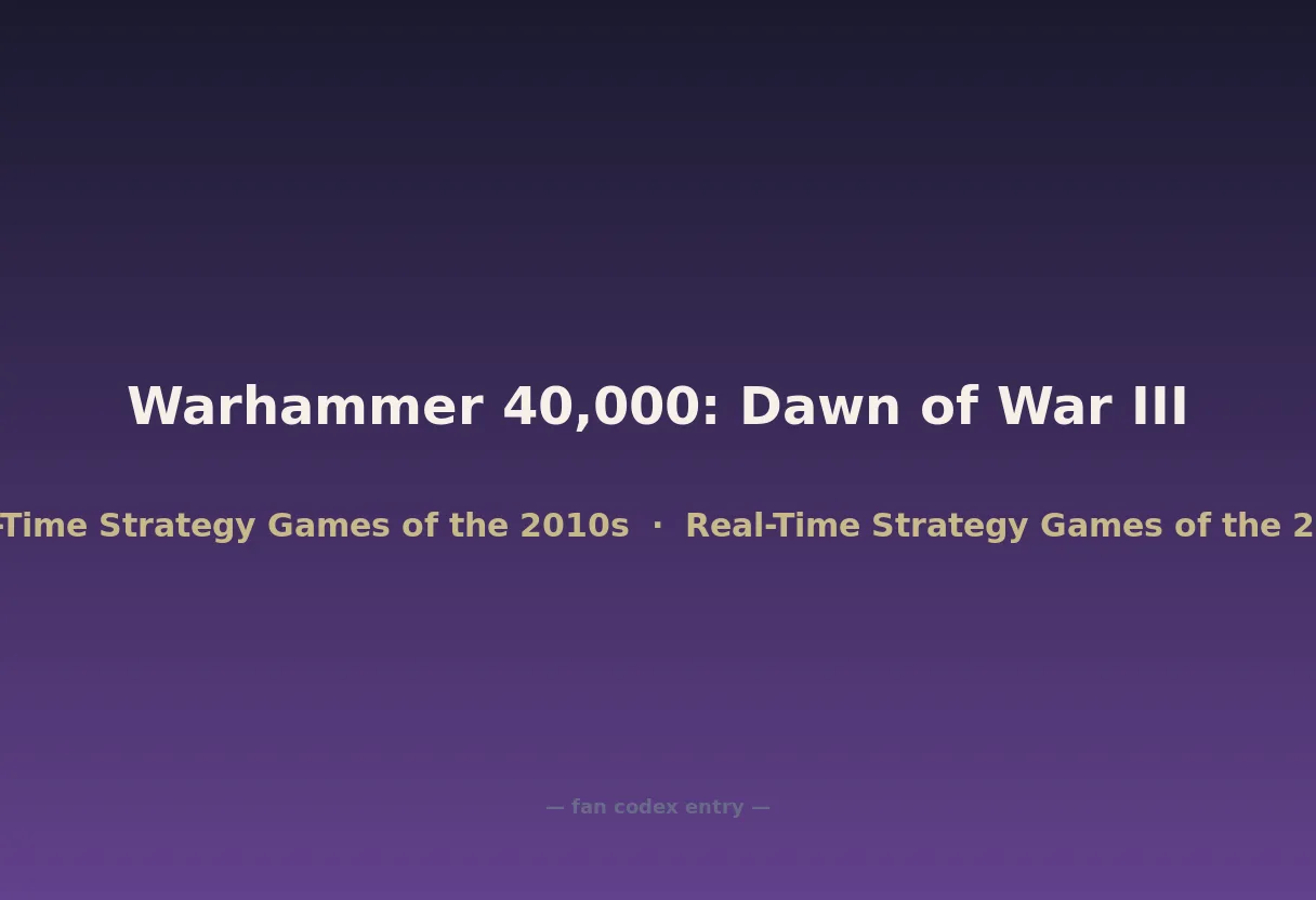 Warhammer 40,000: Dawn of War III