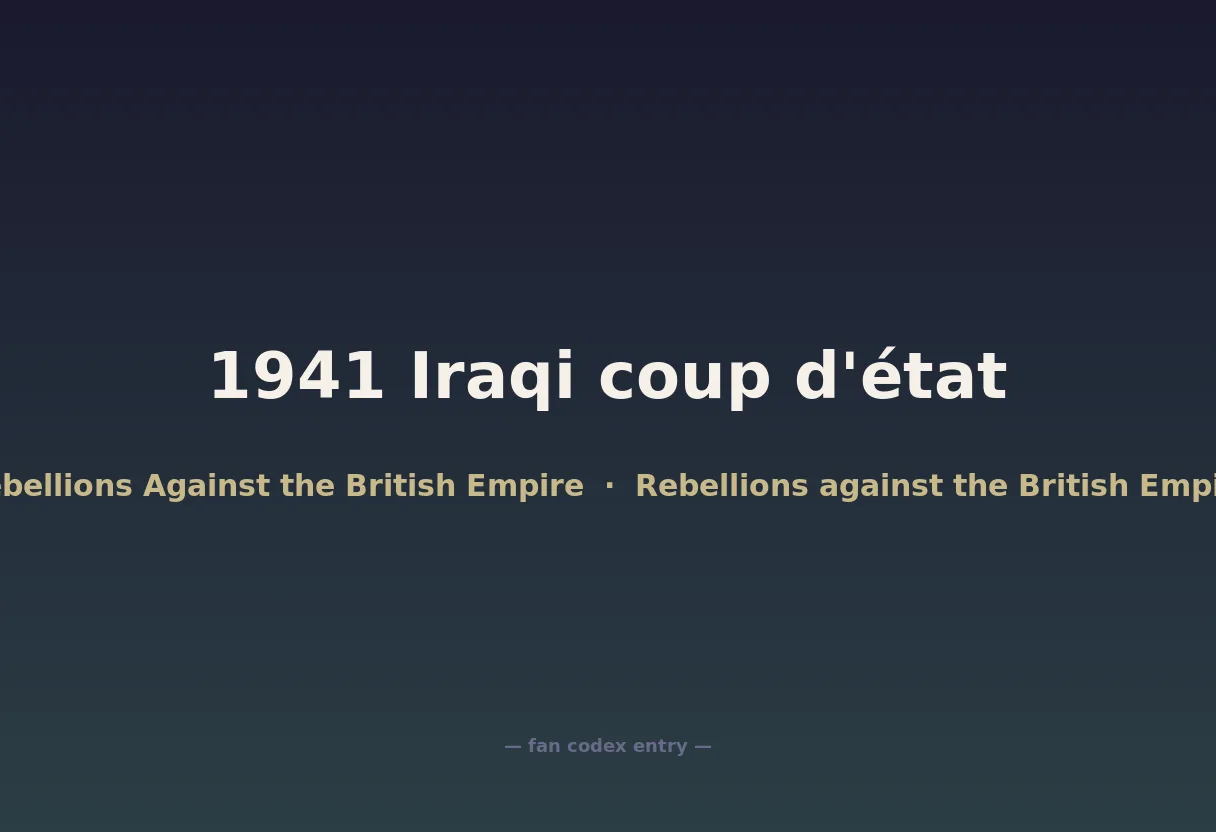 1941 Iraqi coup d'état