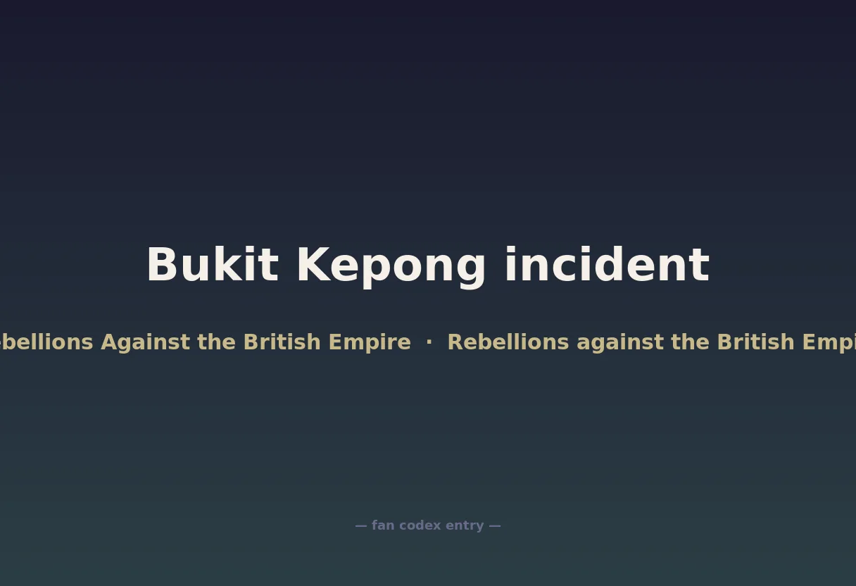 Bukit Kepong incident