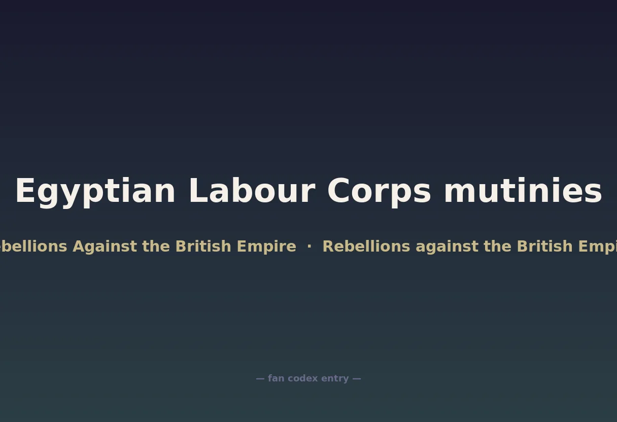 Egyptian Labour Corps mutinies