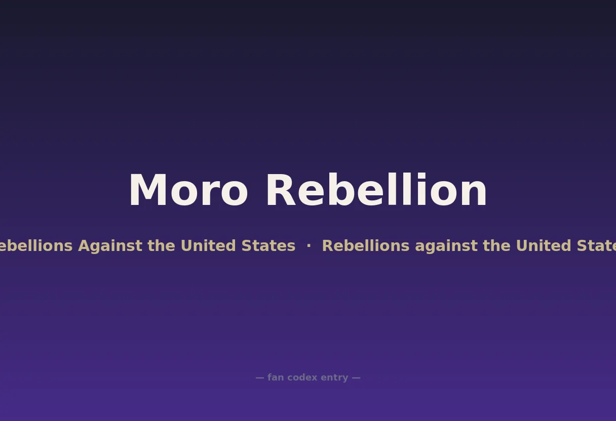 Moro Rebellion