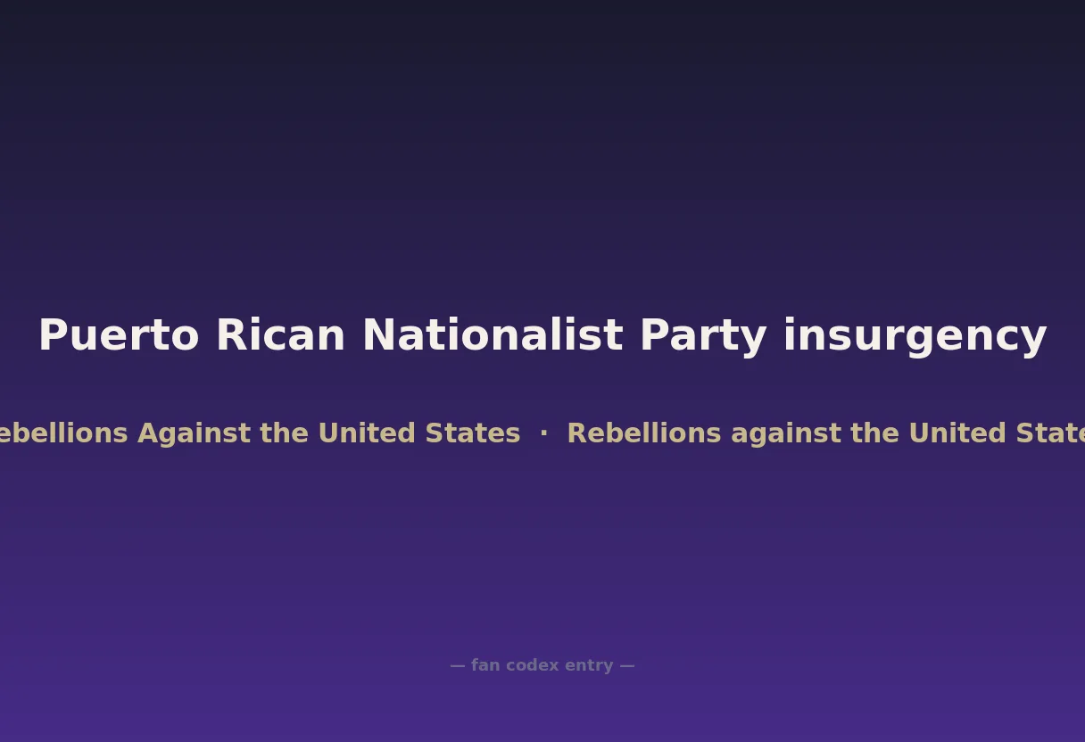 Puerto Rican Nationalist Party insurgency