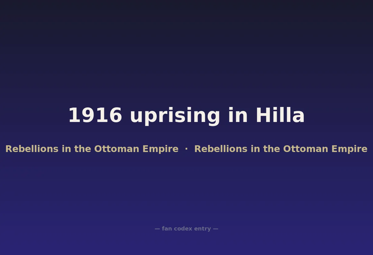 1916 uprising in Hilla