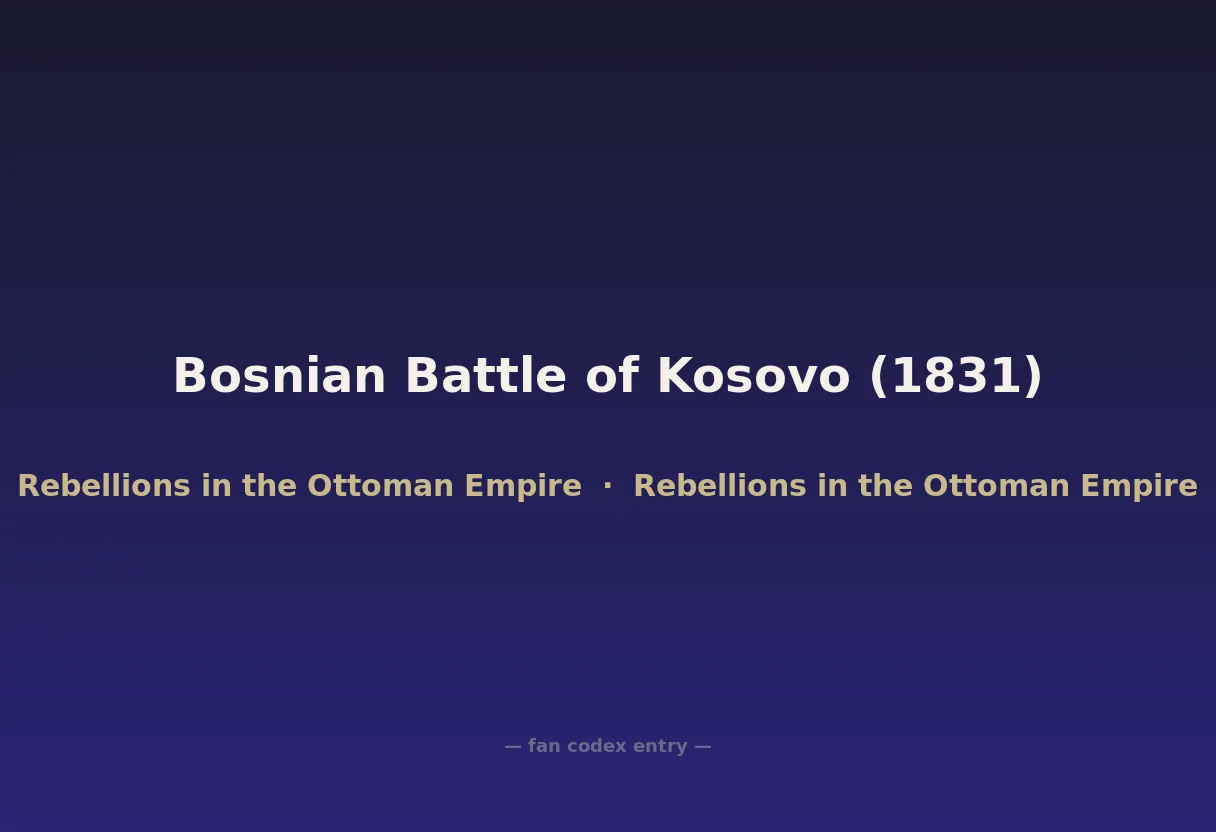 Bosnian Battle of Kosovo (1831)