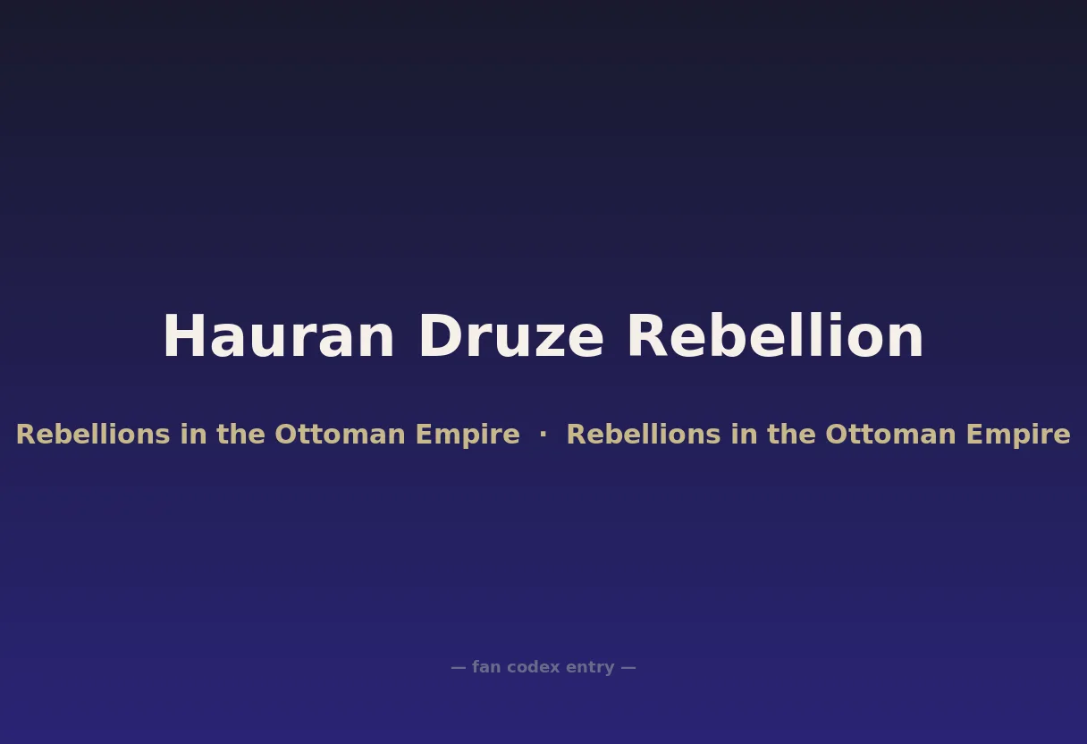 Hauran Druze Rebellion