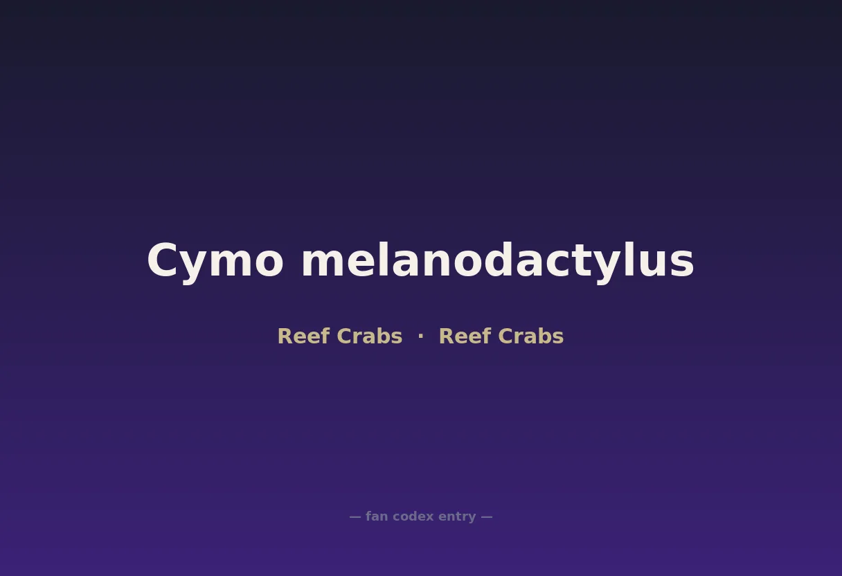 Cymo melanodactylus