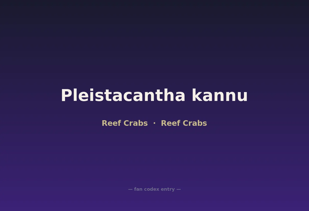 Pleistacantha kannu