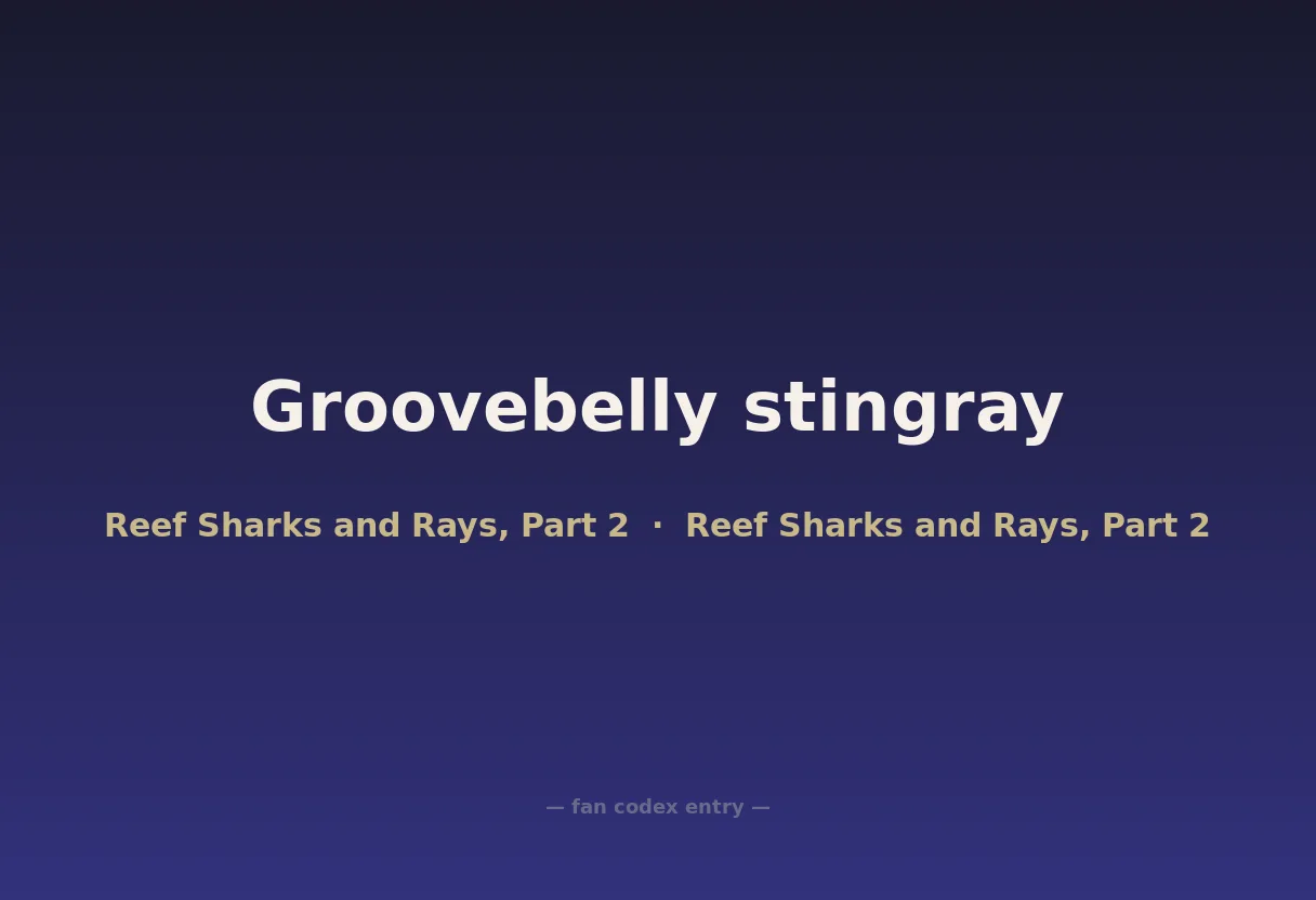 Groovebelly stingray