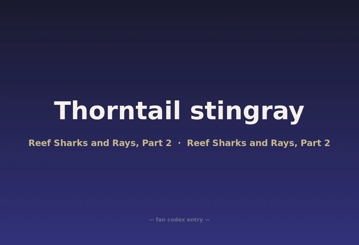 Thorntail stingray