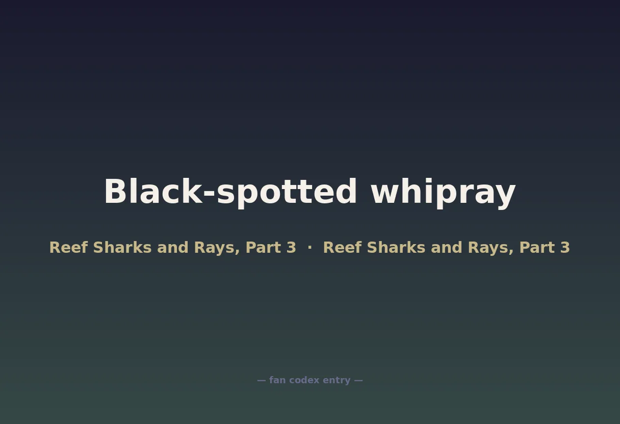 Black-spotted whipray