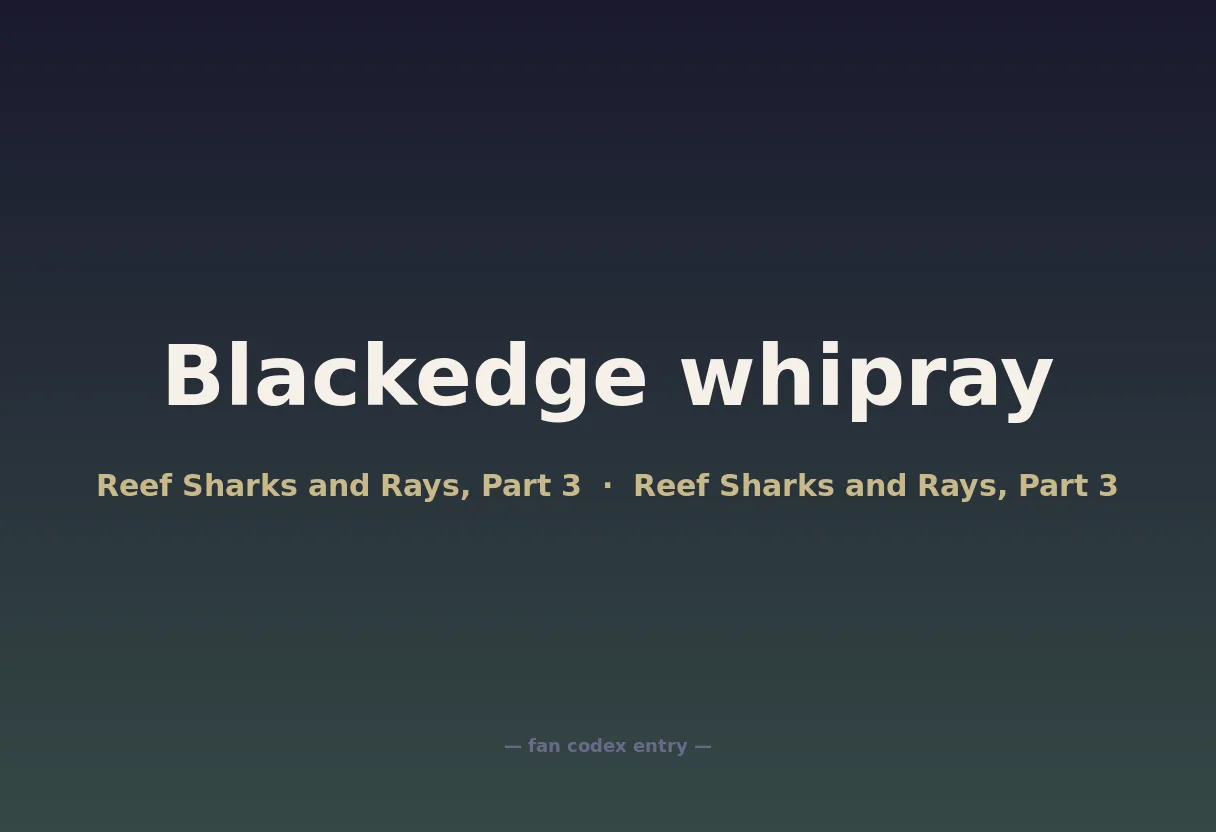 Blackedge whipray