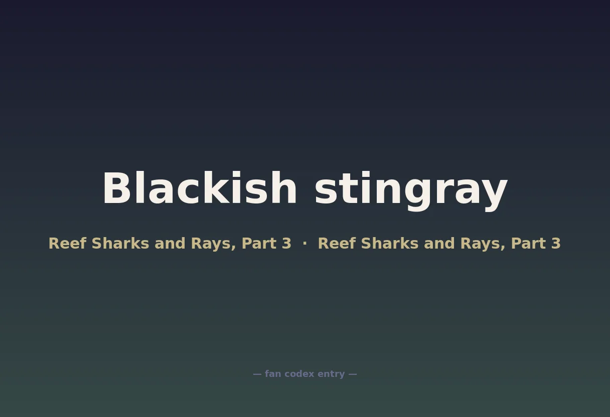 Blackish stingray