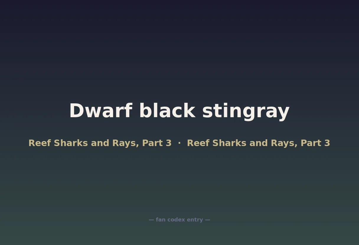 Dwarf black stingray