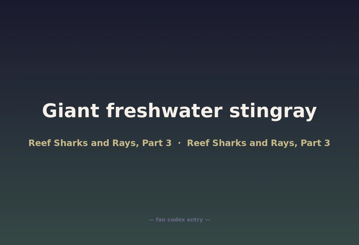 Giant freshwater stingray
