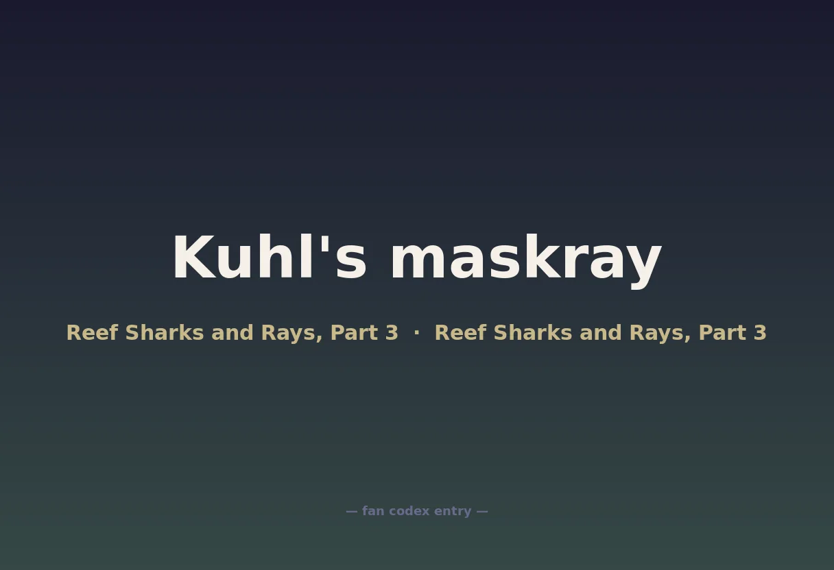 Kuhl's maskray