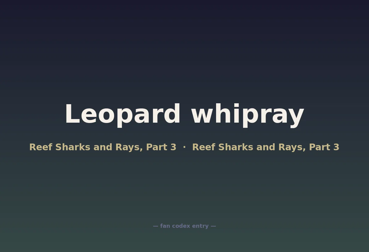 Leopard whipray