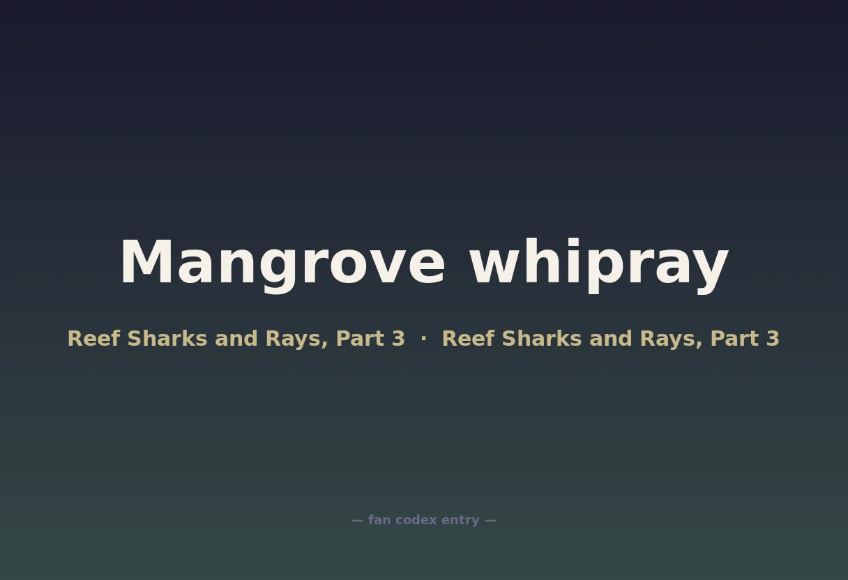 Mangrove whipray