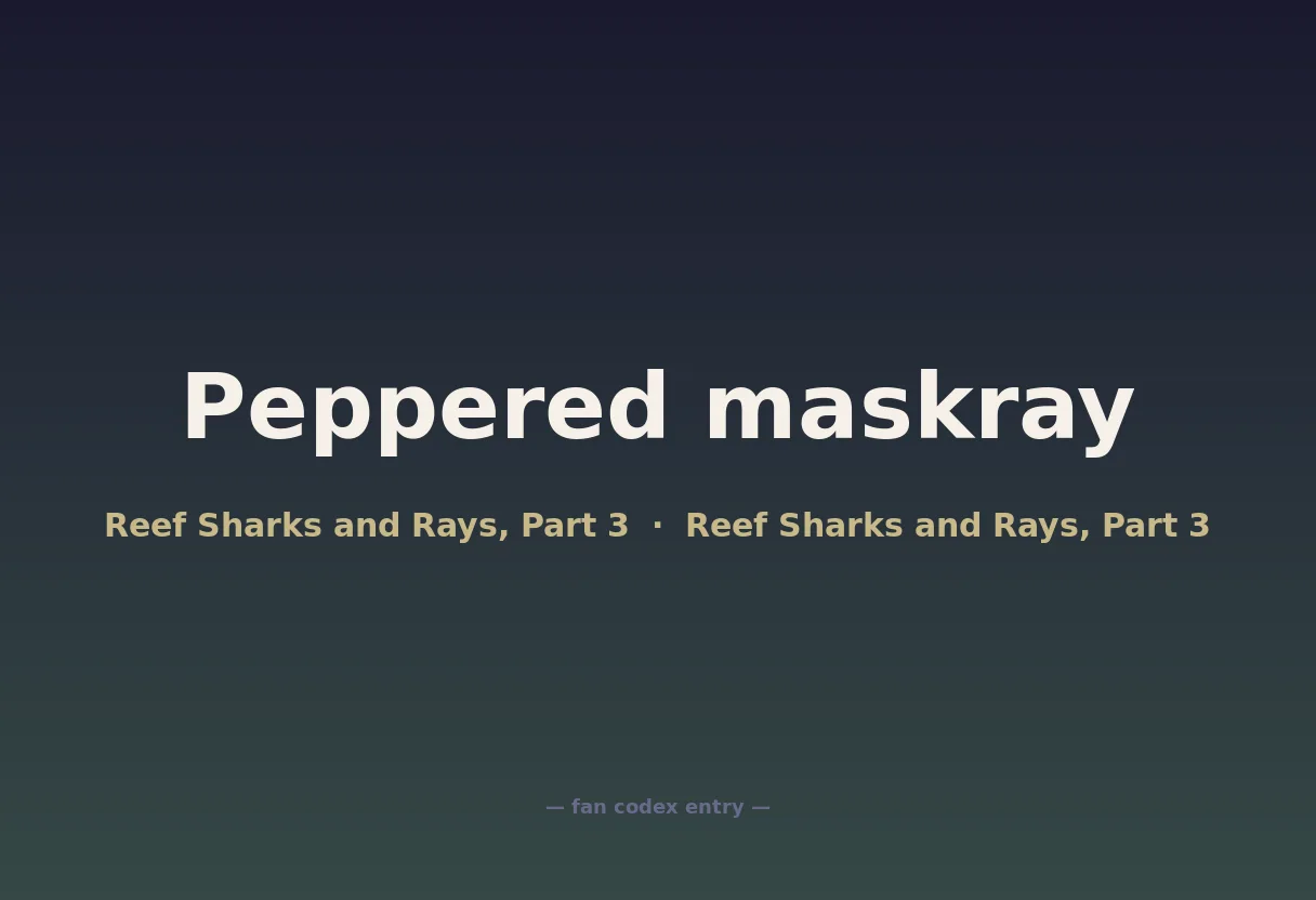 Peppered maskray