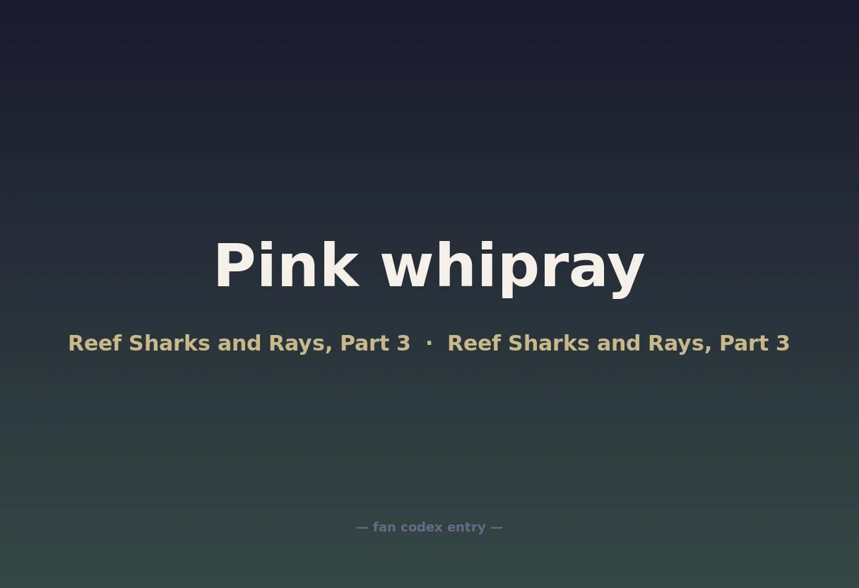 Pink whipray