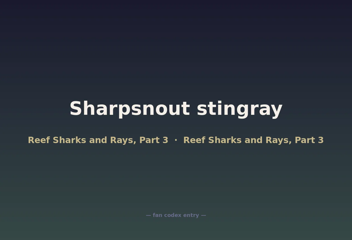Sharpsnout stingray