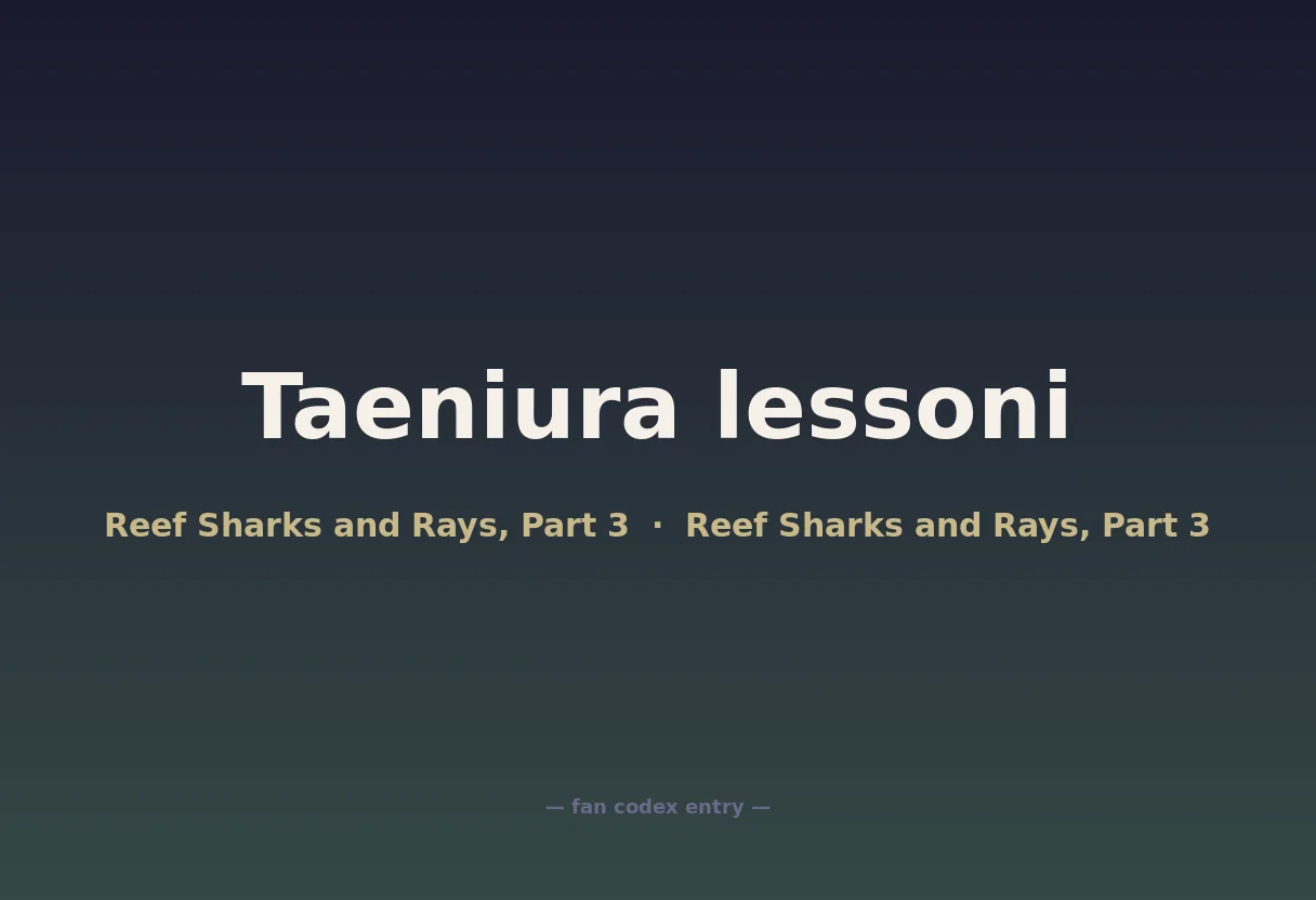 Taeniura lessoni