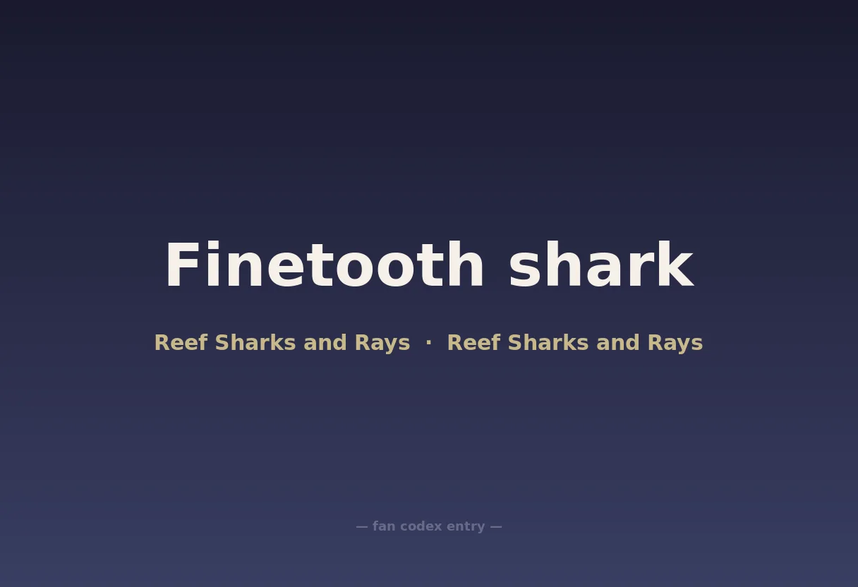 Finetooth shark