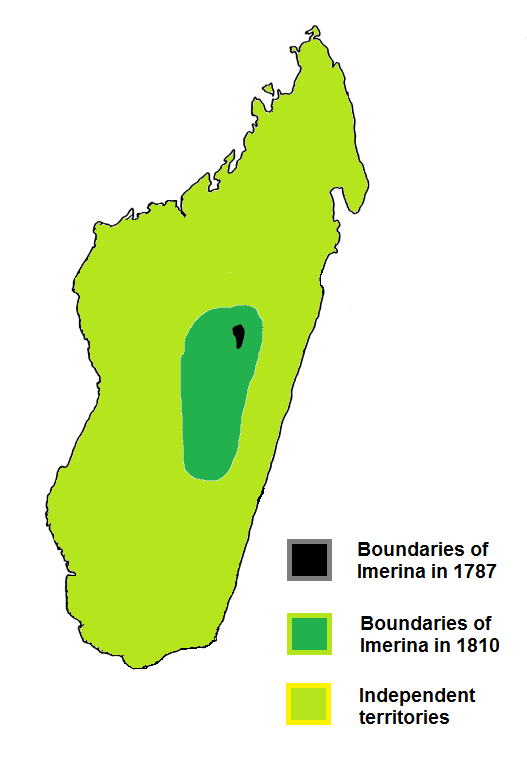 Expansion of Merina Kingdom during reign of Andrianampoinimerina 1787-1810