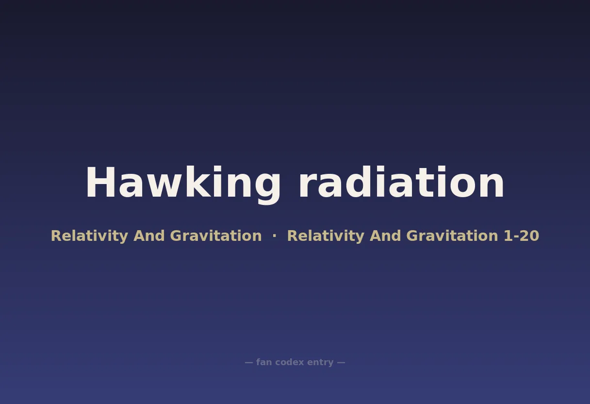 Hawking radiation