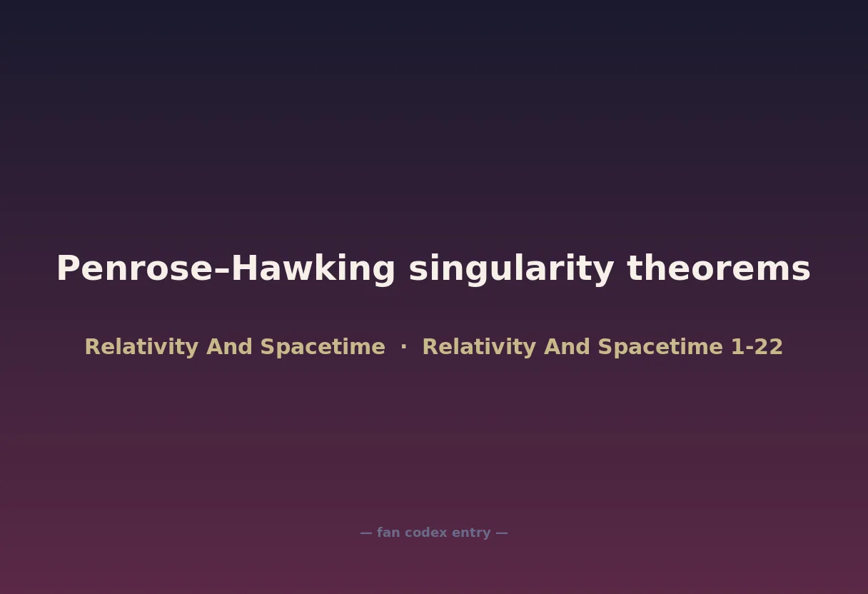 Penrose–Hawking singularity theorems